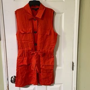 New York Andrew Marc Orange year round sleeveless vest jacket Size Medium